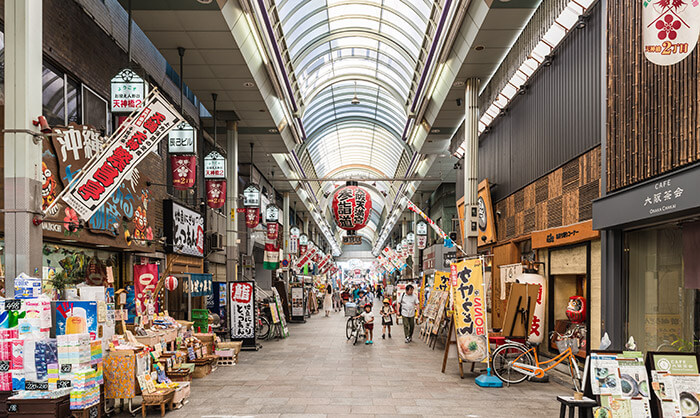 Tenjinbashisuji Shopping Street in Osaka