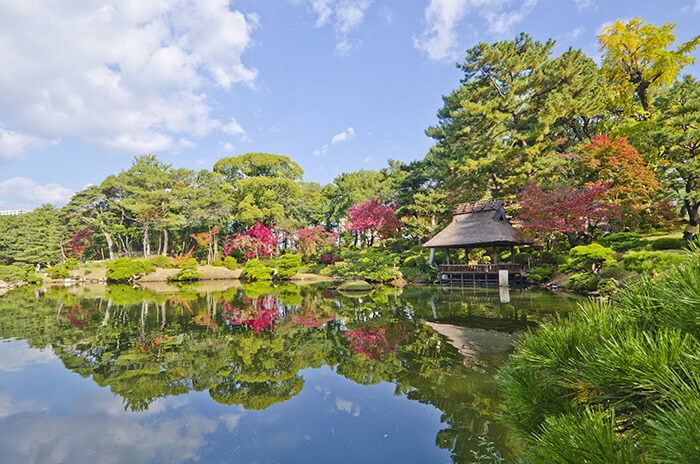 Shukkeien Japanese garden in Hiroshima